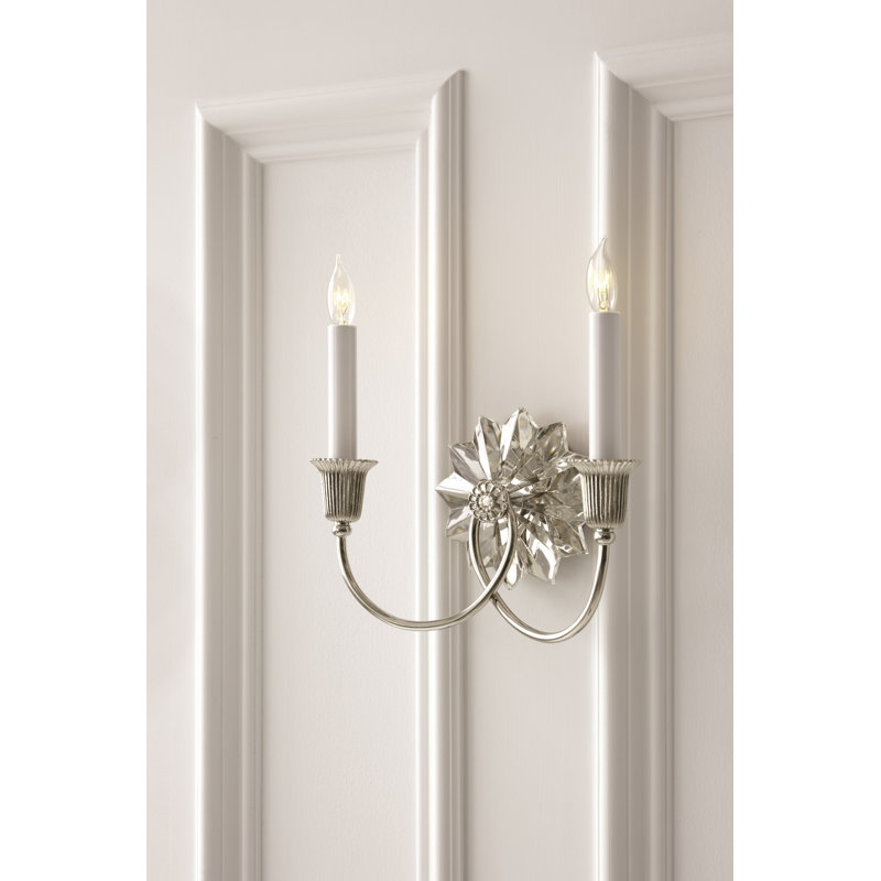 J. Randall Powers Huntingdon Double Sconce, Polished Nickel