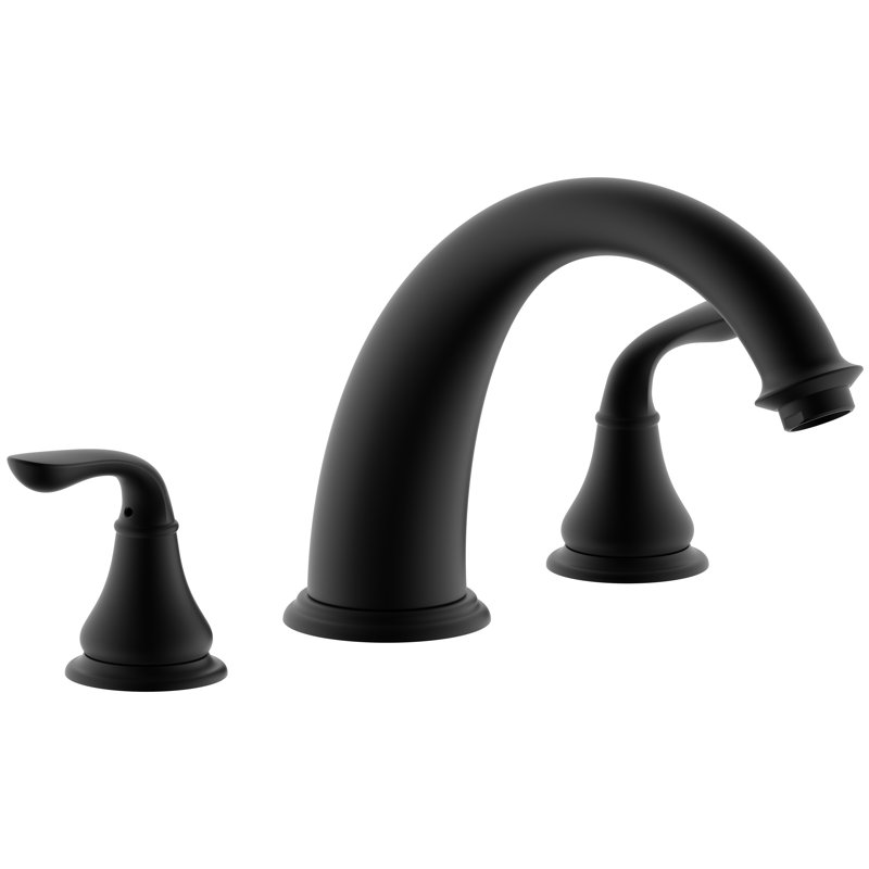 Deck Tub Filler, Matte Black