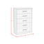 Commode 5 tiroirs Wealdstone en blanc antique