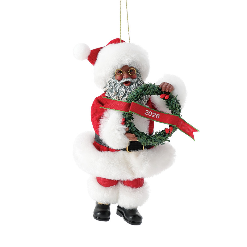 Ornement en forme de couronne de père Noël Possibles Dreams