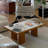 Simple log style solid wood coffee table-110602406