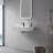 32 in. Wall-Mount or Countertop Bathroom Hidden Drain with Side Faucet Hole-67801620