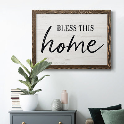 «Bless This Home», reproduction sur toile encadrée