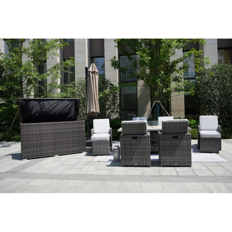 Aerolyn 8 - Person Patio Conversation Set with Cushions