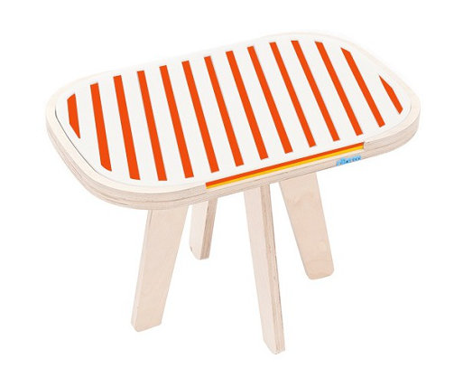 Socorro End Table, Orange / Yellow / White