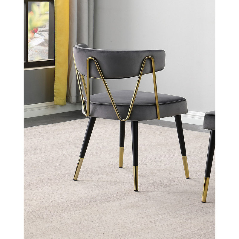 Chaise d'appoint Aarhus , Velours gris velours