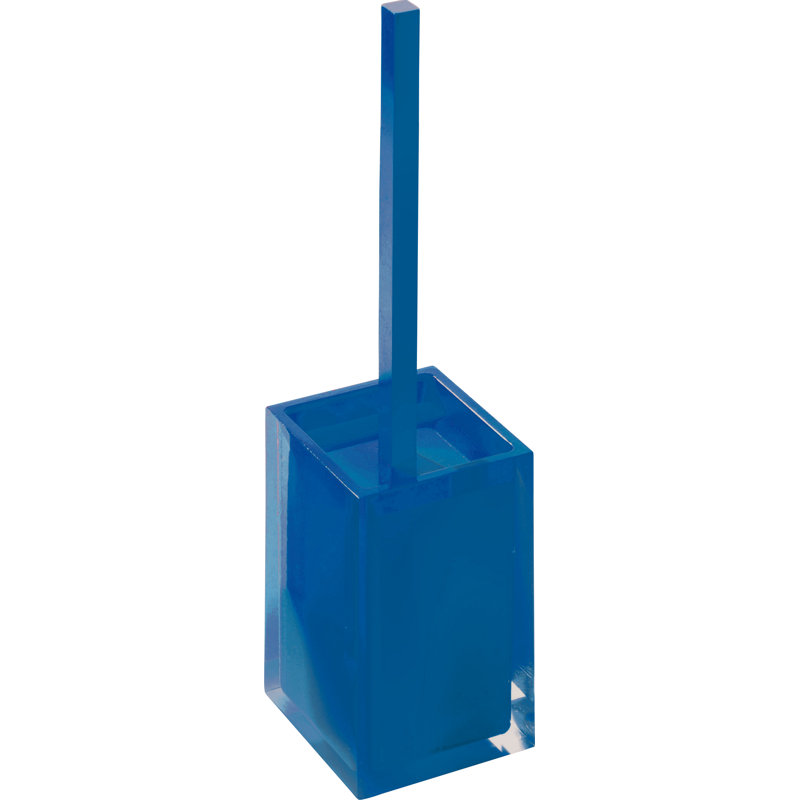 Picard Free Standing Toilet Brush Holder, Glossy Blue