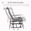 Fauteuil à bascule d'extérieur avec mécanisme de bascule fluide et structure légère pour un confort optimal sur la terrasse ou dans le jardin, gris