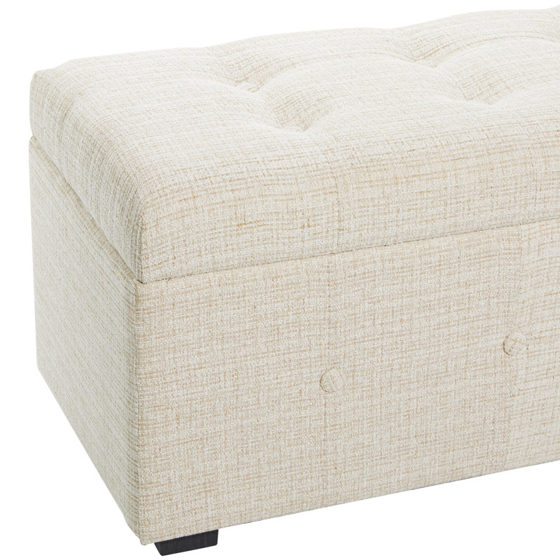 Ensemble 3 pièces de banc de rangement avec repose-pieds