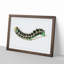 Illustration of a Green Caterpillar - Framed Print-55641490-55641488