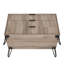 Commode cannelée 35 po Dumbo gris rustique (3 tiroirs)-996966294