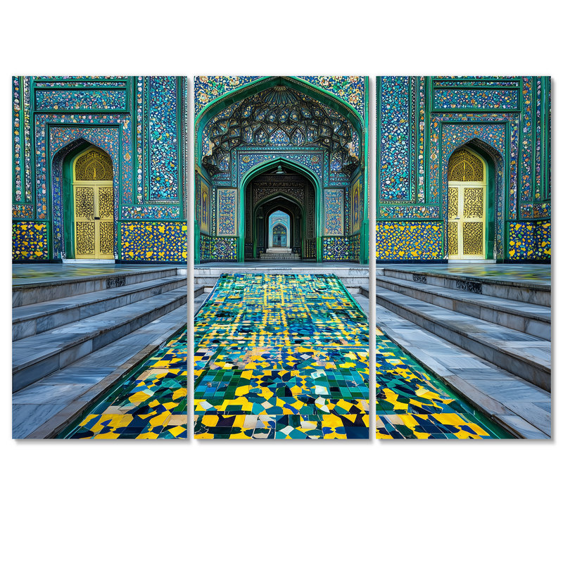 «Soufi Shrine Lahore», impression d'art mural paysage mosquée pakistanaise II, 32" H x 48" W, Wrapped Canvas, Does Not Apply