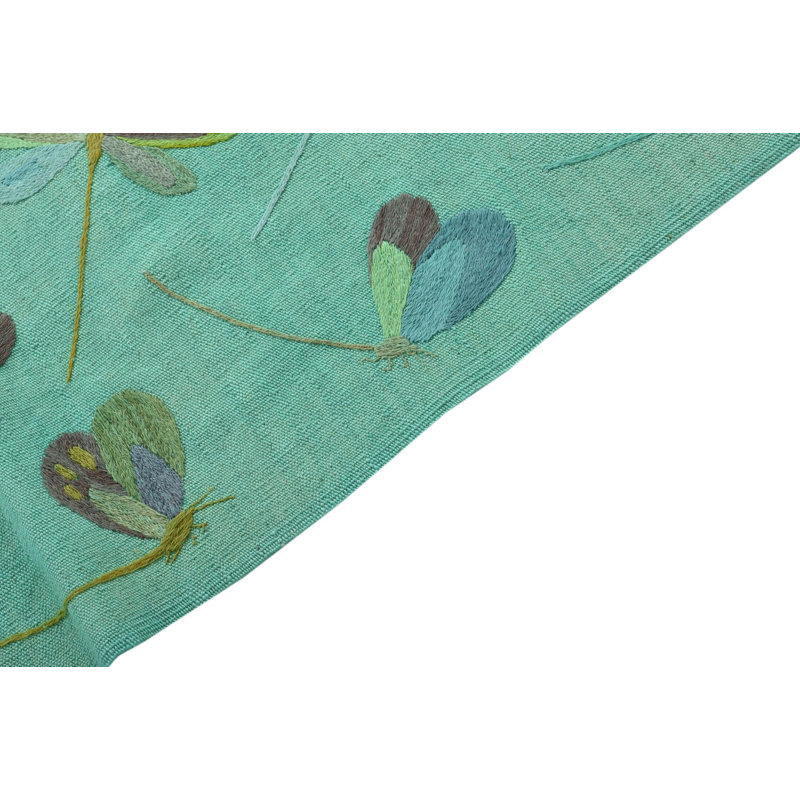 Tapis turquoise 6x9 Puleo