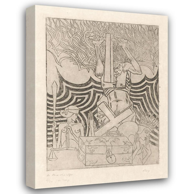 "From Anarchie" par Jan Toorop - Toile tendue avec châssis, H 18 po x l 14 po