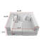 Ensemble de canapé modulaire surdimensionné rembourré et modulaire, ensemble de canapé de salon modulaire en forme de L de 118,2 po avec 6 coussins, canapé-lit combiné pour les salons, les appartements et les chambres à coucher-2081082502