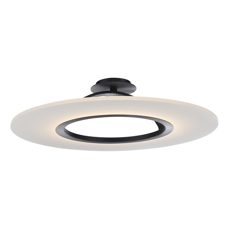 Zamir Acrylic LED Semi Flush Mount, Black