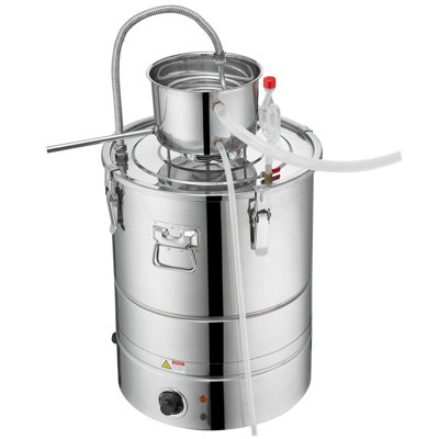 Alcohol Distiller - 15 Gallon - 16.7" W x 16.7" D x 33" H - Stainless Steel - 1 Piece - Silver - 15 Gallon large capacity for family and commercial use