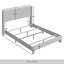 Castle Place Full Wingback Bed Set with Two Nightstands, Charcoal Grey Linen-1950794330-1950794332