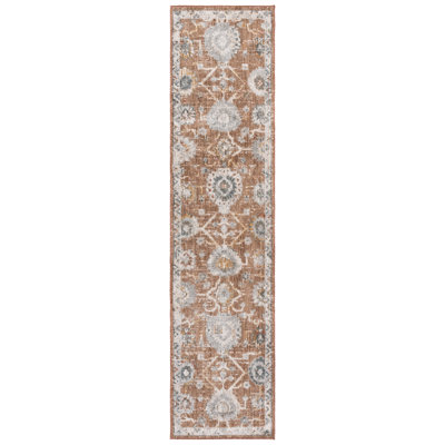 Vintage Rosewood 500 Performance Floral Indoor Rug