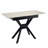 Modern Extendable Dining Table Sintered Stone Tabletop Geometric X-Frame Metal Spray-Painted Base Rectangular