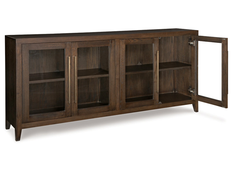 Buffet en bois massif avec meuble télé en bois de pin brun