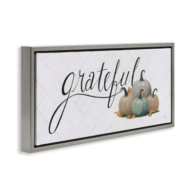 «Grateful with Pumpkins», art mural sur toile par Wellington Studio