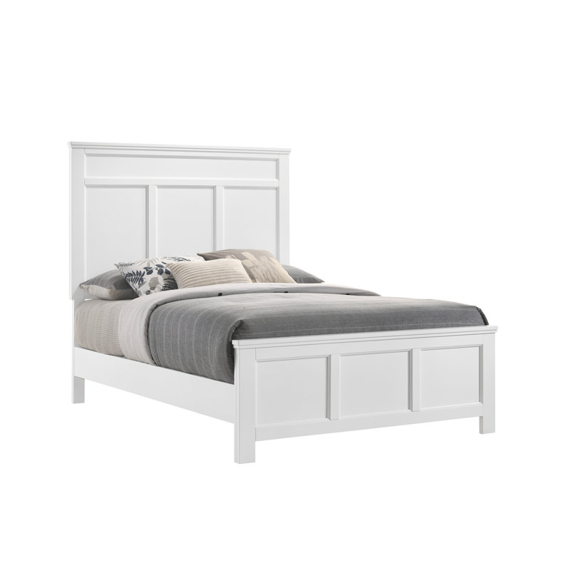 Jonnathan Wood Standard Bed, White, Full