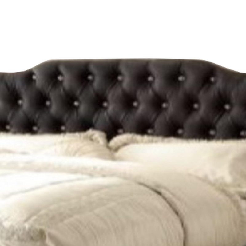 Lit plateforme tapissier Emidia, Lit double
