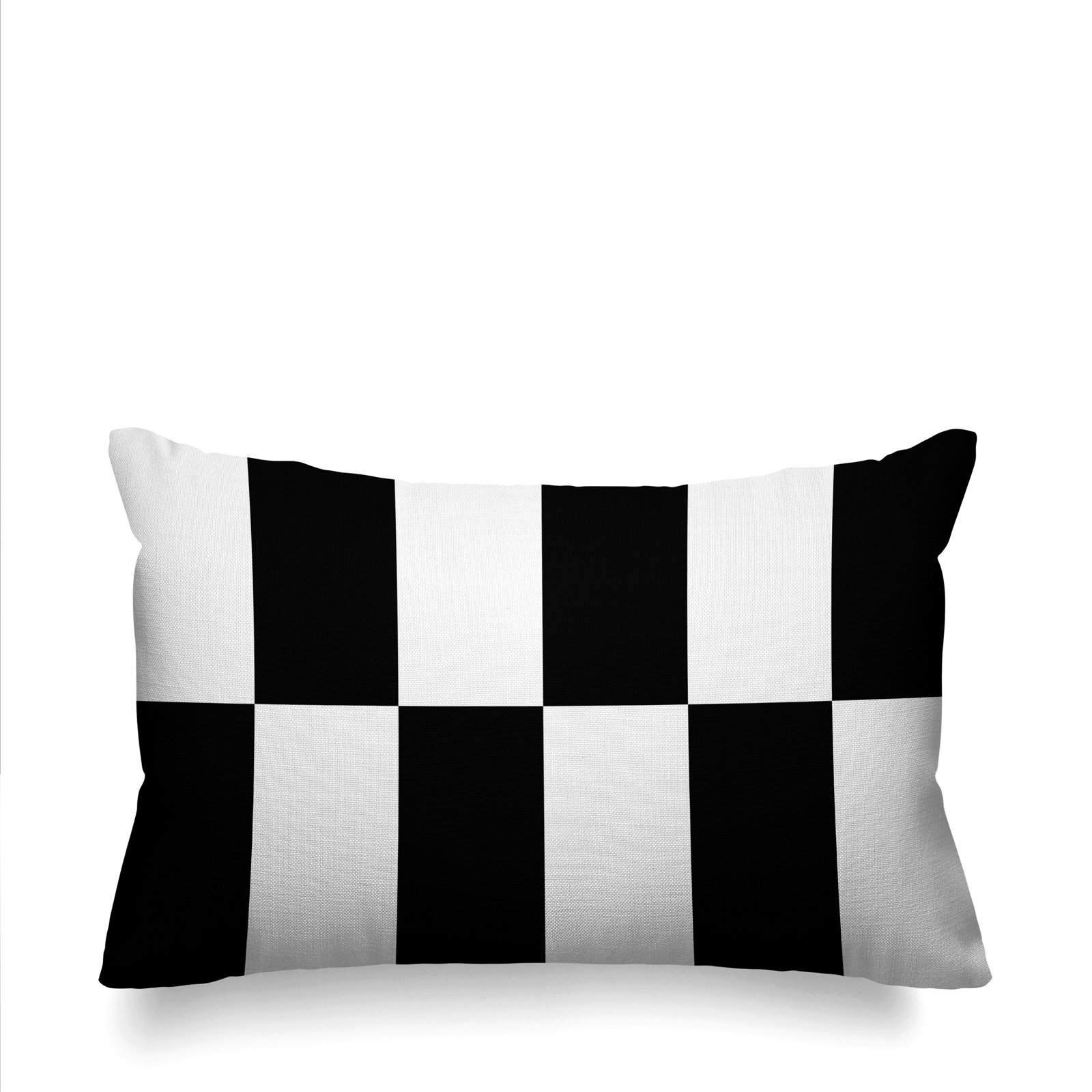 Luella Geometric Indoor/Outdoor Throw Pillow, Black, 14" x 20", Rectangular