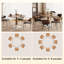 Round Dining Table, 120cm Solid Wood in Walnut with Silver Metal Base