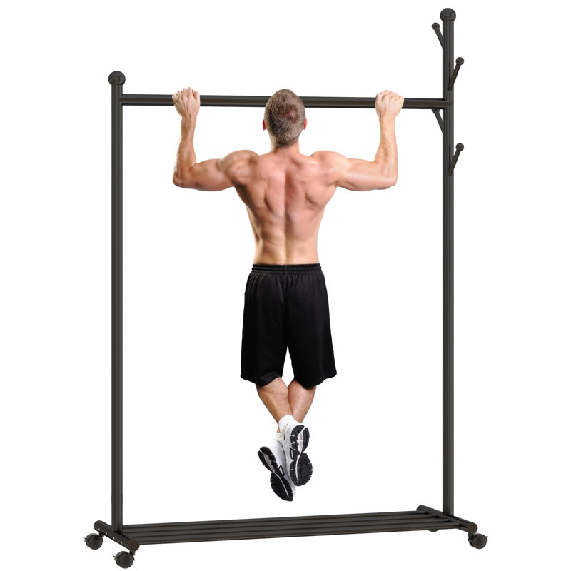 105cm Rolling Clothing Rack, Brown
