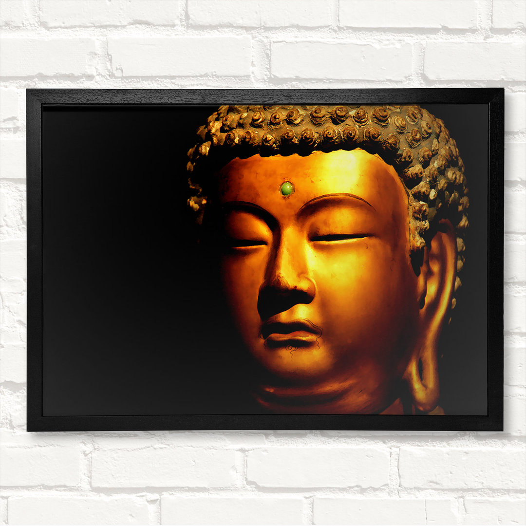 Gold Buddha Gerahmter Druck