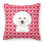 Coussin décoratif intérieur/extérieur schnauzer hearts