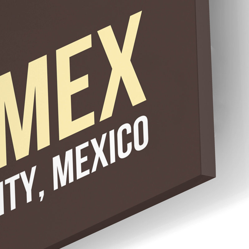 Art mural en verre acrylique, MEX, H 16 po x l 12 po x P 0,13 po