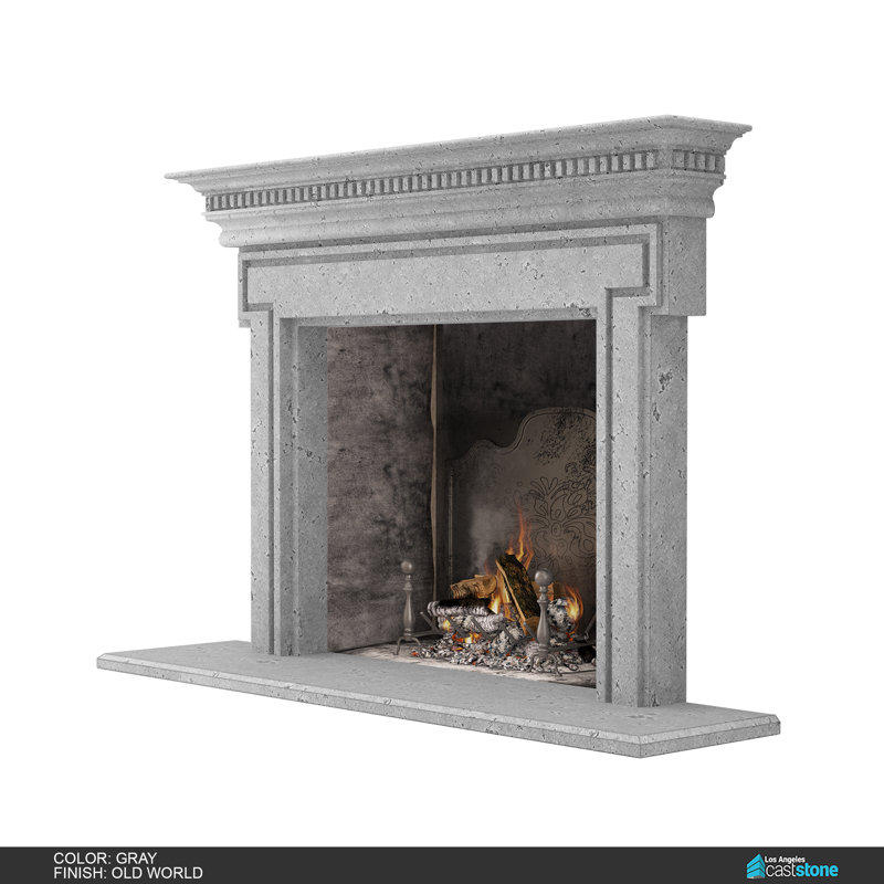 Saint Denis Fireplace Surround, Old World Gray