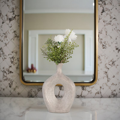 Abstract Unique Cut Out Sculptural Vase