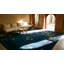 Tapis bleu antique rectangulaire en laine noué à la main de pièce de style chinois des années 1920