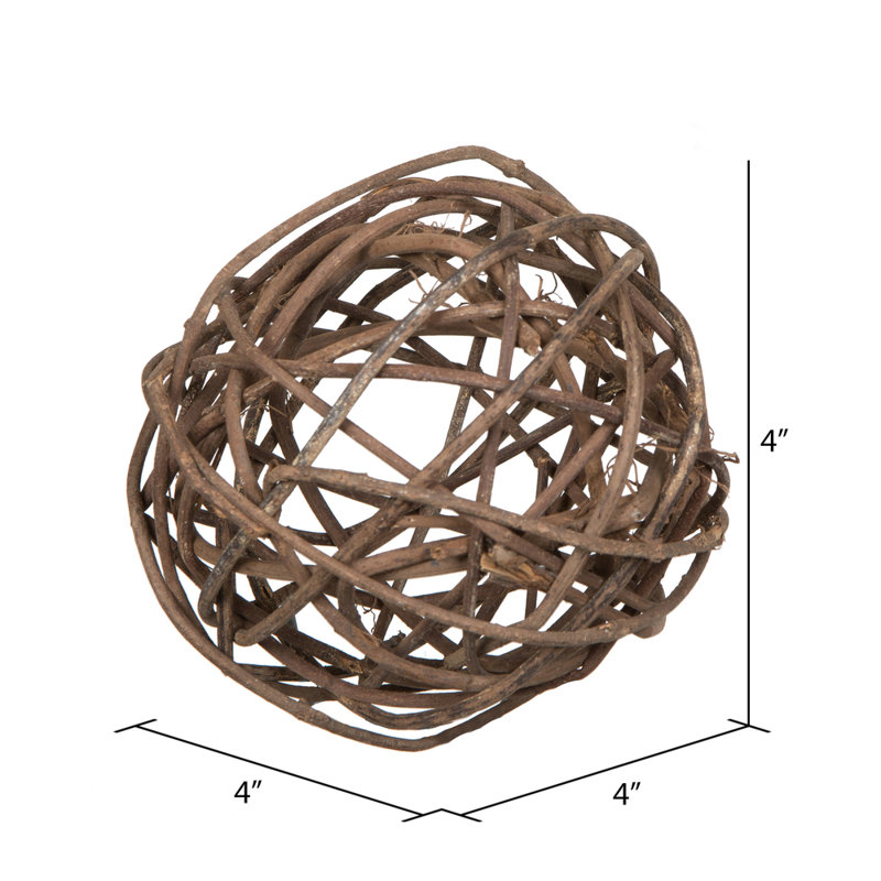 Vickerman Natural Botanicals 4" Lata Ball, Natural Brown. Includes 25 Pieces per Pack