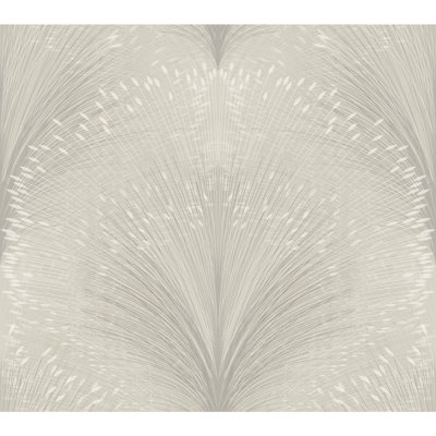 Papyrus Plume Floral Metallic Wallpaper Roll