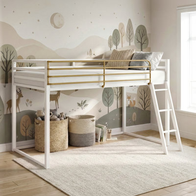 Audreena Twin Metal Platform Loft Bed