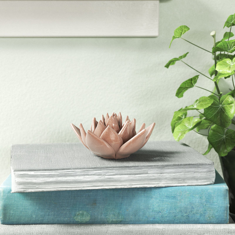Plante grasse rose en céramique Kallas
