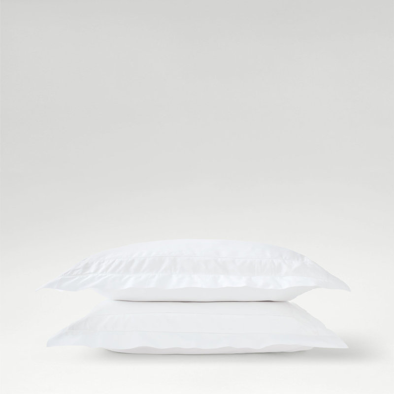 Balmoral Luxury Cotton Sateen Pillowcase Pair, Standard Pillowcase, White