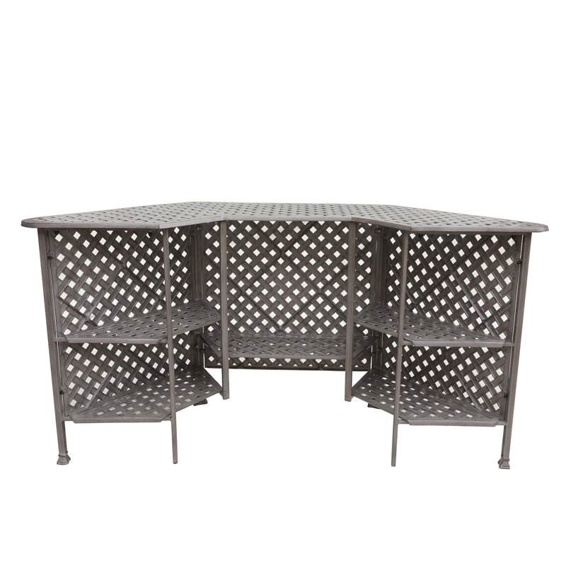 Cast Alumnim Weave Pattern Party Bar Table