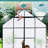 8x6ft Black Greenhouse For Plants - Frame, Sunlight Transmission, Polycarbonate In Sliding Door, Frost Protection, Flower Shelter-118112039