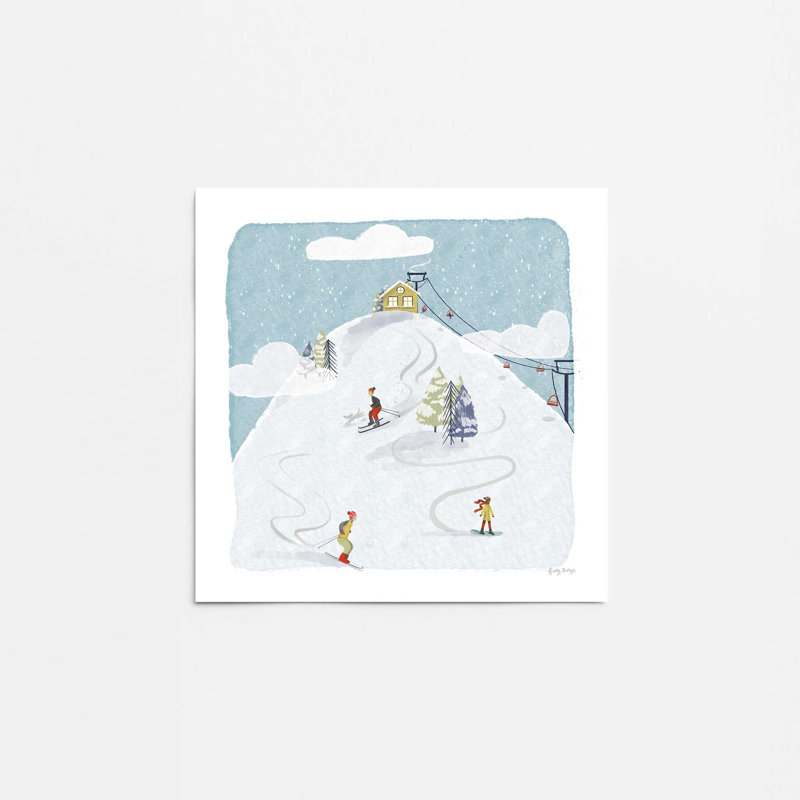 Imprimé d'hiver d'hiver, Sans cadre, papier, H 11 po x l 14 po
