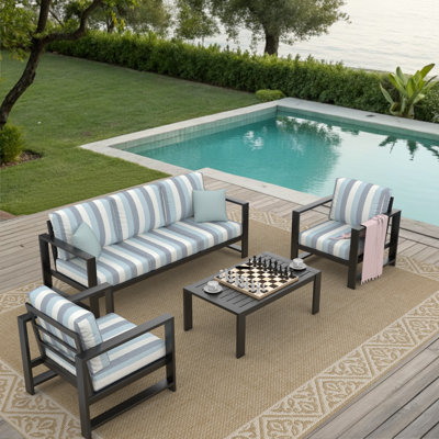 Ensemble de sièges pour 5 personnes avec coussins Sunbrella® Dulcie