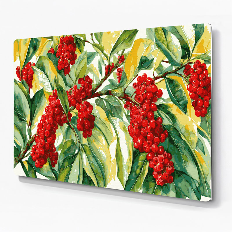 Art mural en métal «Fruit Miracle Fruit» brun, H 11 po x l 14 po