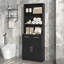 Armoire de rangement pour salle de bain, armoire avec deux portes et tiroirs, armoire d'entrée-1024908404