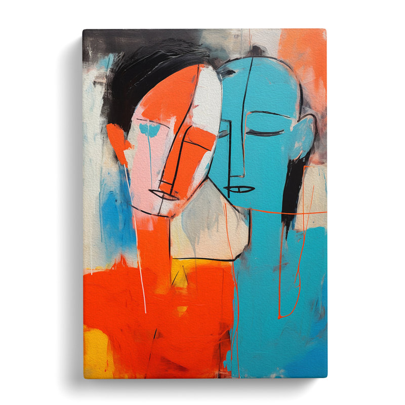 Two Men In Love Gestural No.2 - Wrapped Canvas, 50cm H x 35cm W x 3cm D