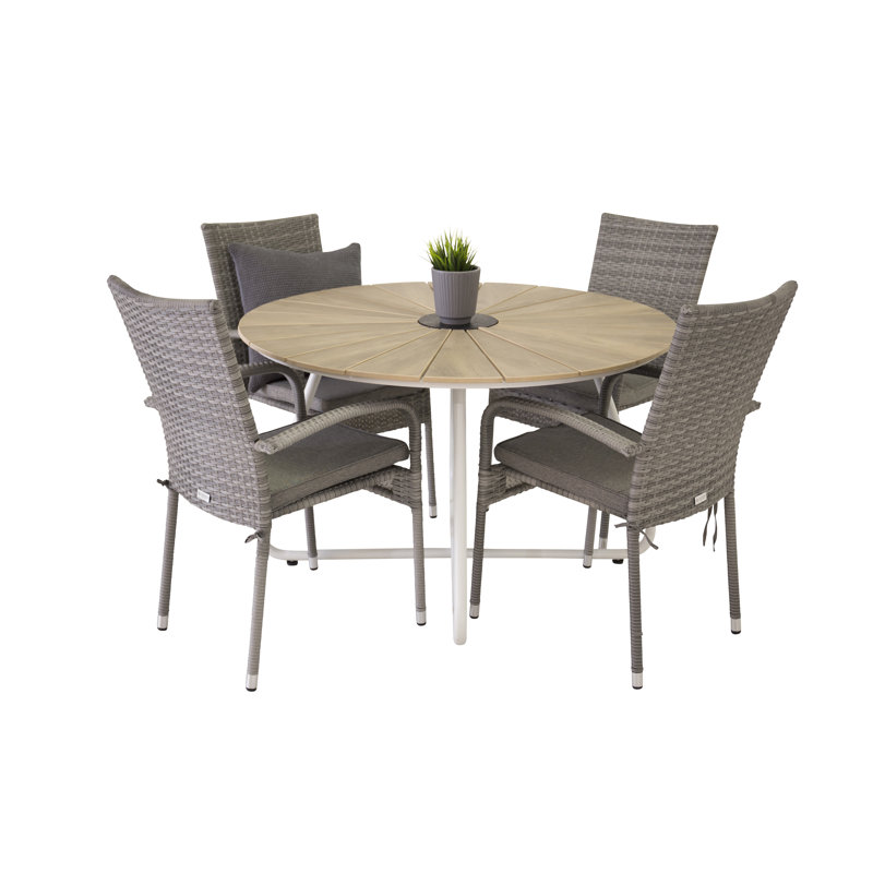 Newson Stacking Patio Dining Armchair with Cushion